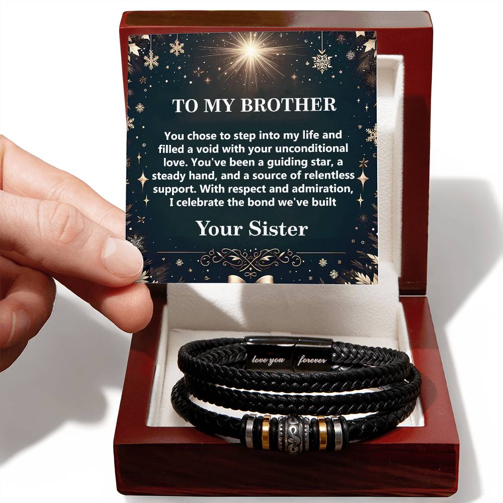 1009c Love you forever Bracelet, Gift to my Brother with Message Card