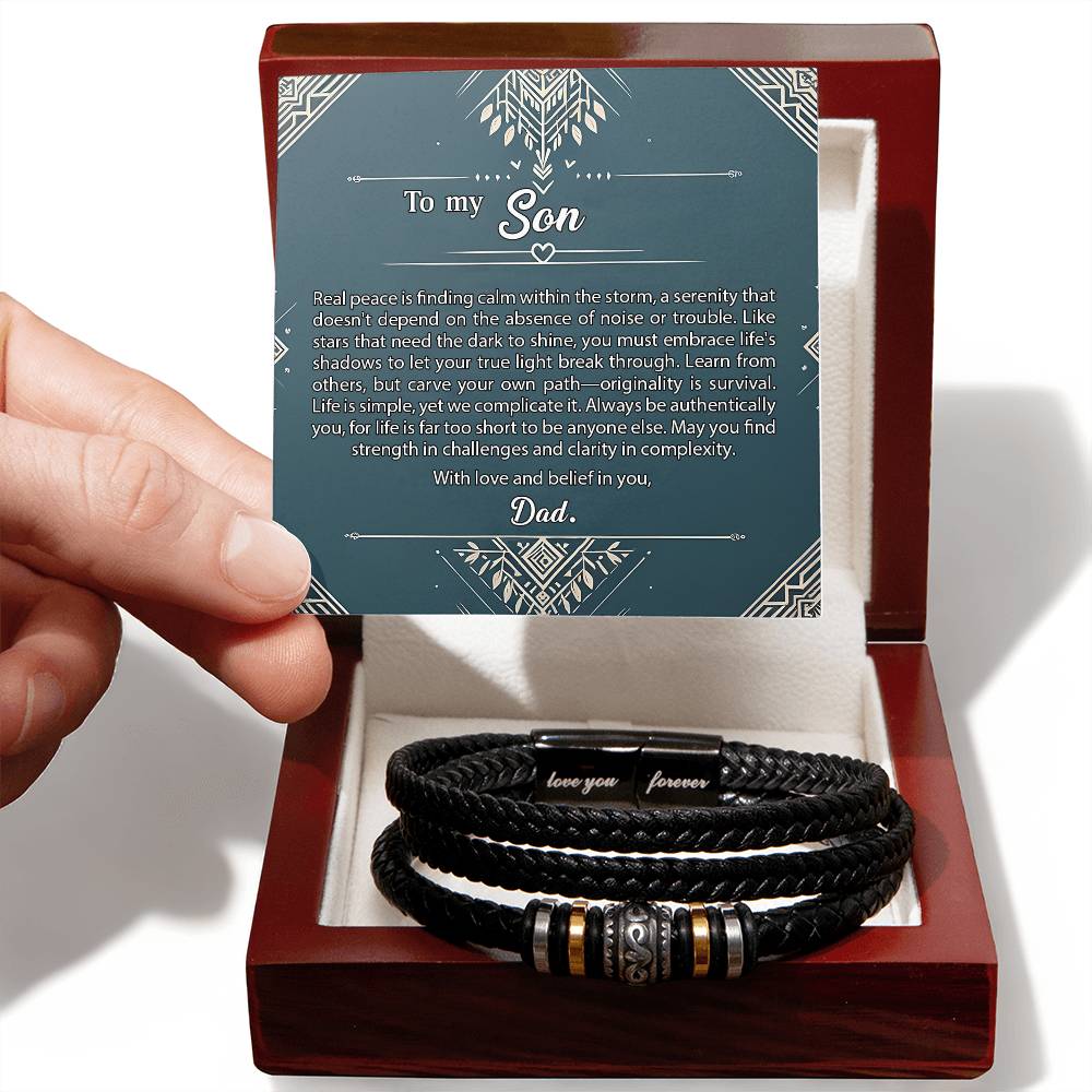 3005a Love you forever Bracelet, Gift for my Son with Message Card