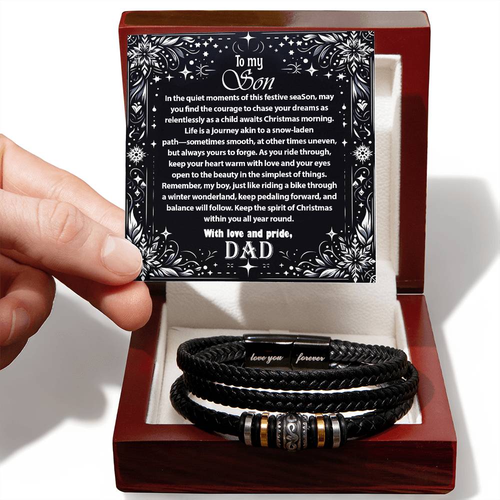 1007a Love you forever Bracelet, Gift To My Son With Message Card