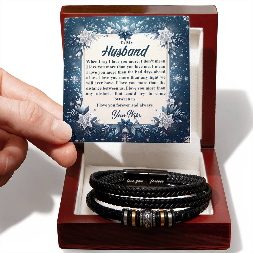 1006c Love you forever Bracelet, Gift To My Husband With Message Card