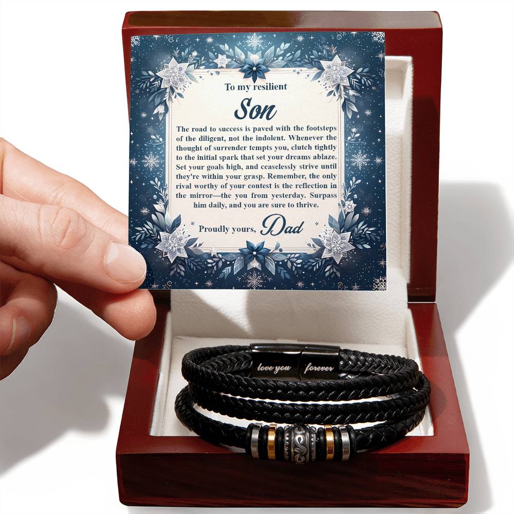 1006a Love you forever Bracelet, Gift for my Son with Message Card