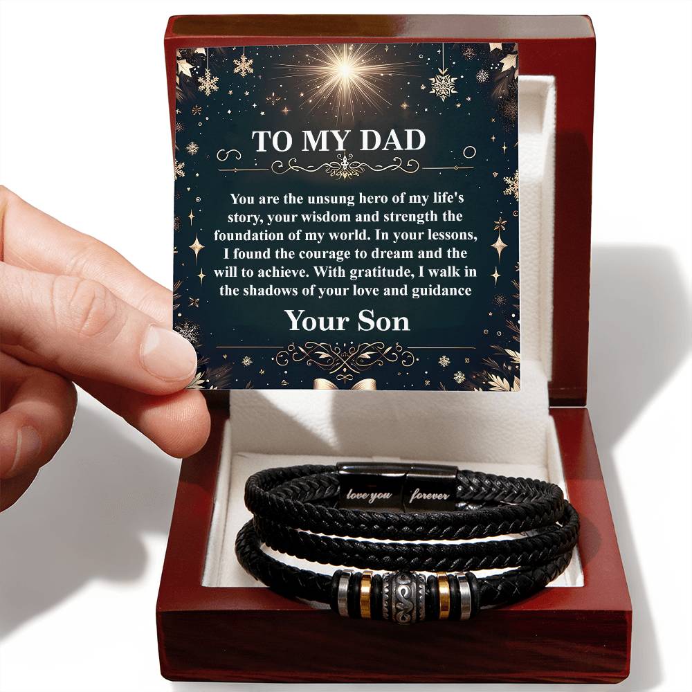 1009a Love you forever Bracelet, Gift to My DAD with Message Card