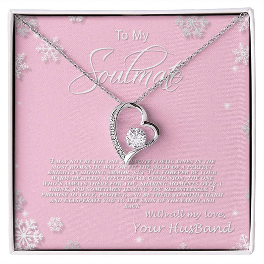 4006b Forever Love Necklace, Gift to My Soulmate with Beautiful Message Card