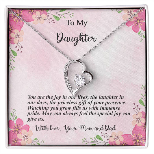 4035c Forever Love Necklace, Gift to my Daughter with Beautiful Message Card