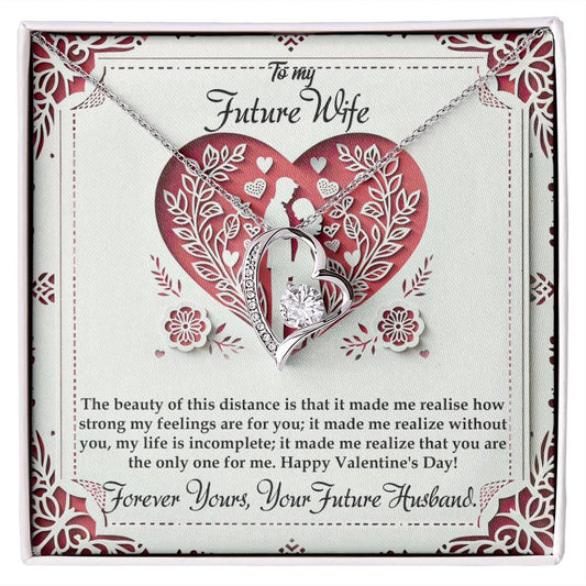 Valentine-st16d Forever Love Necklace, Gift to my Future Wife with Beautiful Message Card