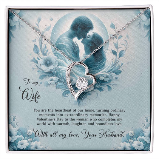 Valentine-st29a Forever Love Necklace, Gift to my Wife with Beautiful Message Card