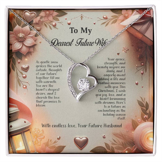 4044b Forever Love Necklace, Gift to my Future Wife with Beautiful Message Card