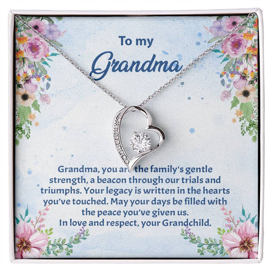 4038b Forever Love Necklace, Gift to my Grandma with Beautiful Message Card