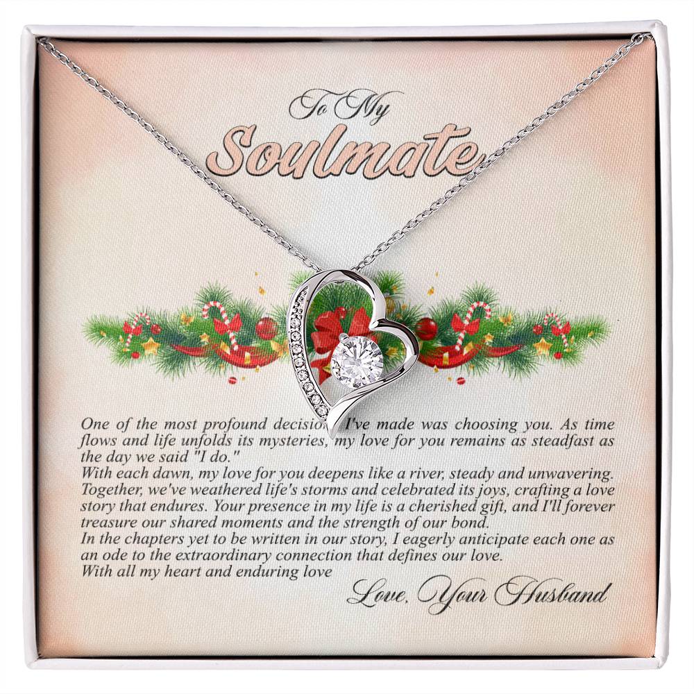 4009c Forever Love Necklace, Gift to My Soulmate with Beautiful Message Card