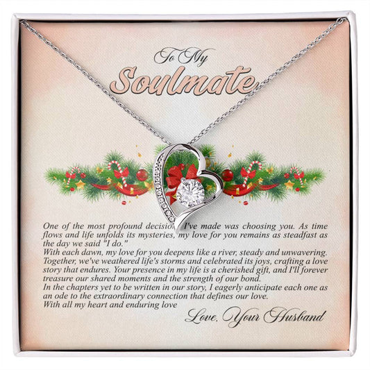 4009c Forever Love Necklace, Gift to My Soulmate with Beautiful Message Card