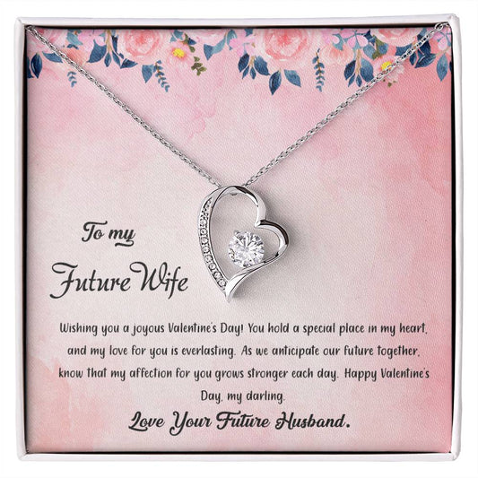 valentine-38d Forever Love Necklace, Gift to my Future Wife with Beautiful Message Card