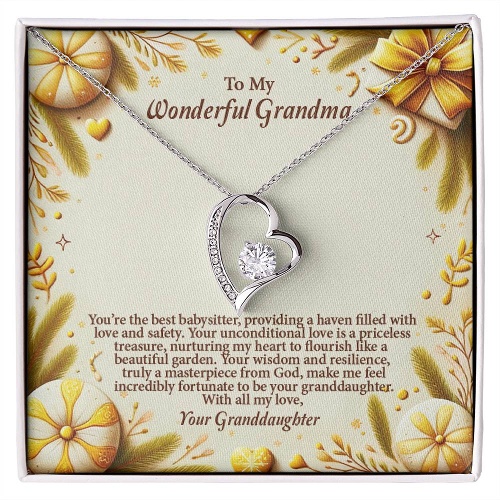 4056a Forever Love Necklace, Gift to my Grandma with Beautiful Message Card