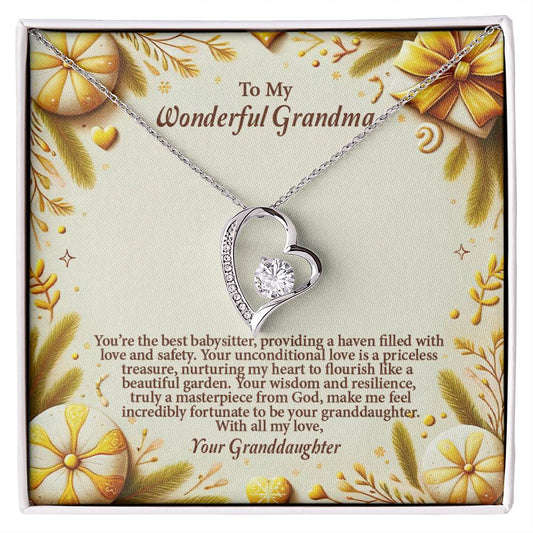 4056a Forever Love Necklace, Gift to my Grandma with Beautiful Message Card