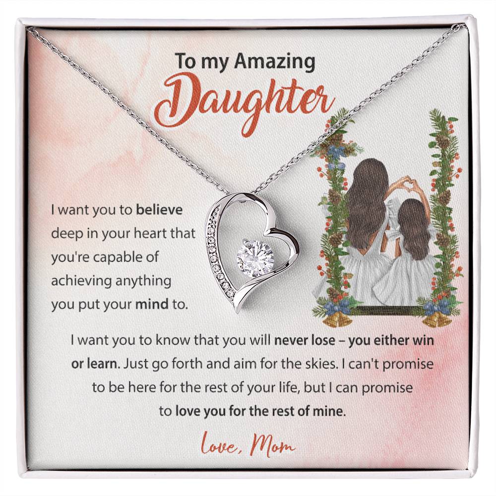 94683c Forever Love Necklace, Gift to my Daughter with Beautiful Message Card