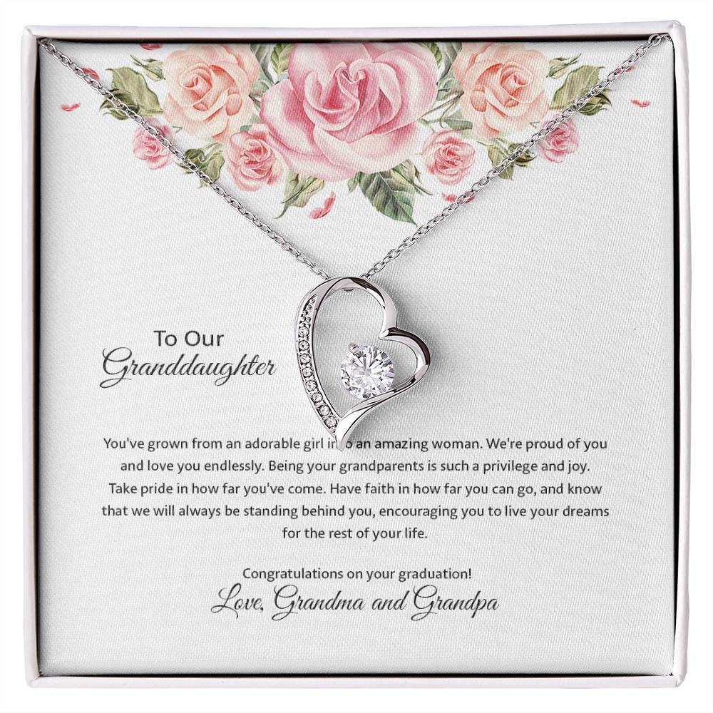 4031a Forever Love Necklace, Gift to my Granddaughter with Beautiful Message Card