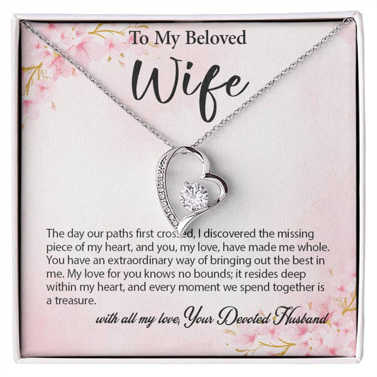 4029a Forever Love Necklace, Gift to my Wife with beautiful Message Card