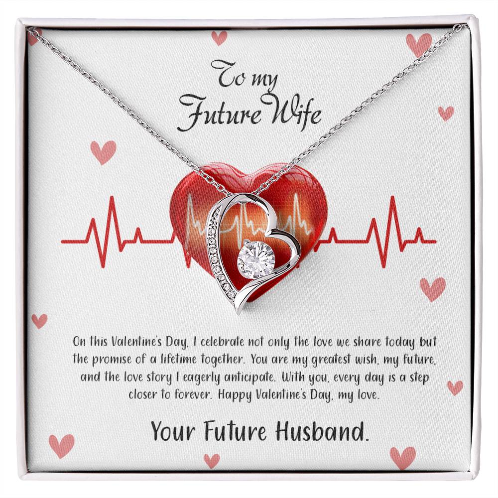 valentine-33d Forever Love Necklace, Gift to my Future Wife with Beautiful Message Card