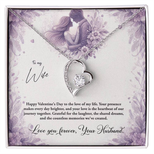 Valentine-st10a Forever Love Necklace, Gift to my Wife with Beautiful Message Card