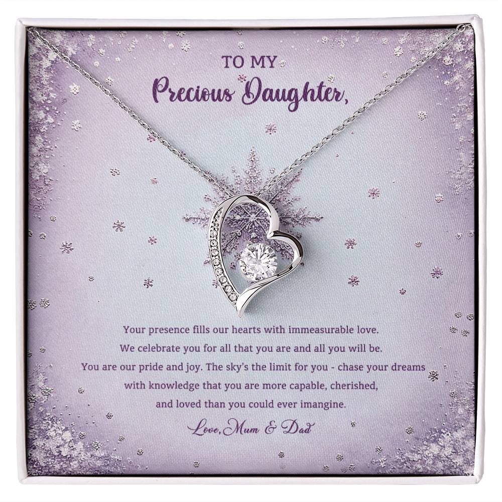 95314-c Forever Love Necklace, Gift to my Daughter with Beautiful Message Card