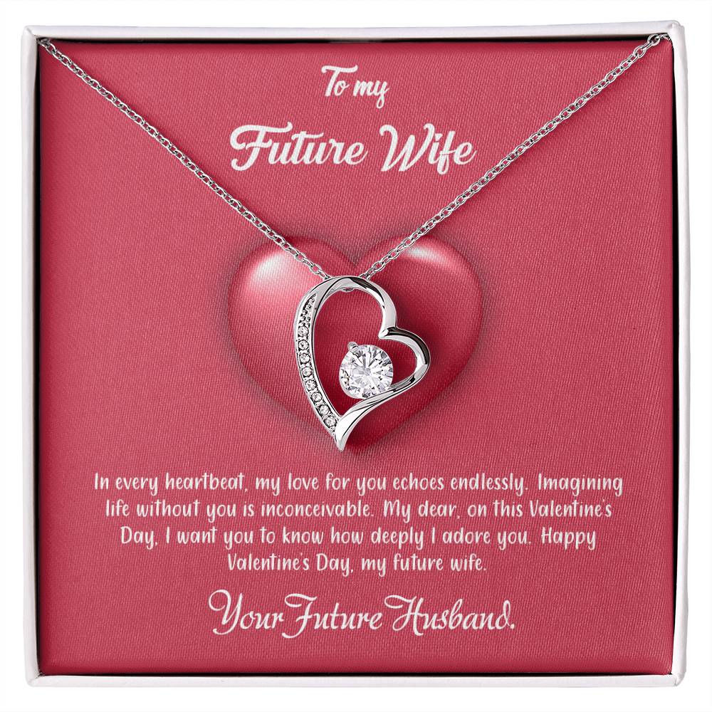 valentine-35d Forever Love Necklace, Gift to my Future Wife with Beautiful Message Card