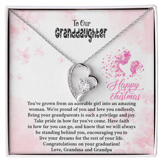4020 d Forever Love Necklace, Gift to my Granddaughter with Beautiful Message Card