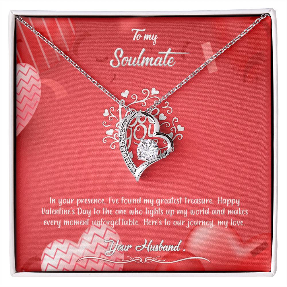 valentine-4b Forever Love Necklace, Gift to My Soulmate with Beautiful Message Card