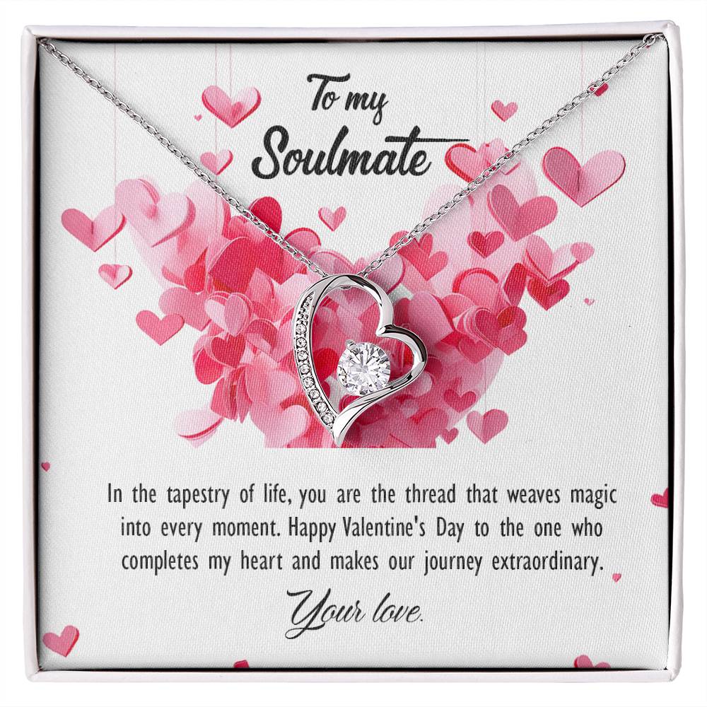 valentine-26b Forever Love Necklace, Gift to My Soulmate with Beautiful Message Card