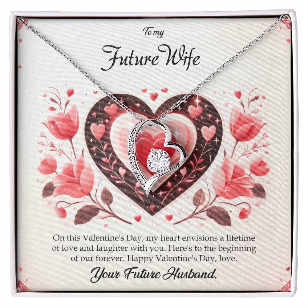 Valentine-st5d Forever Love Necklace, Gift to my Future Wife with Beautiful Message Card