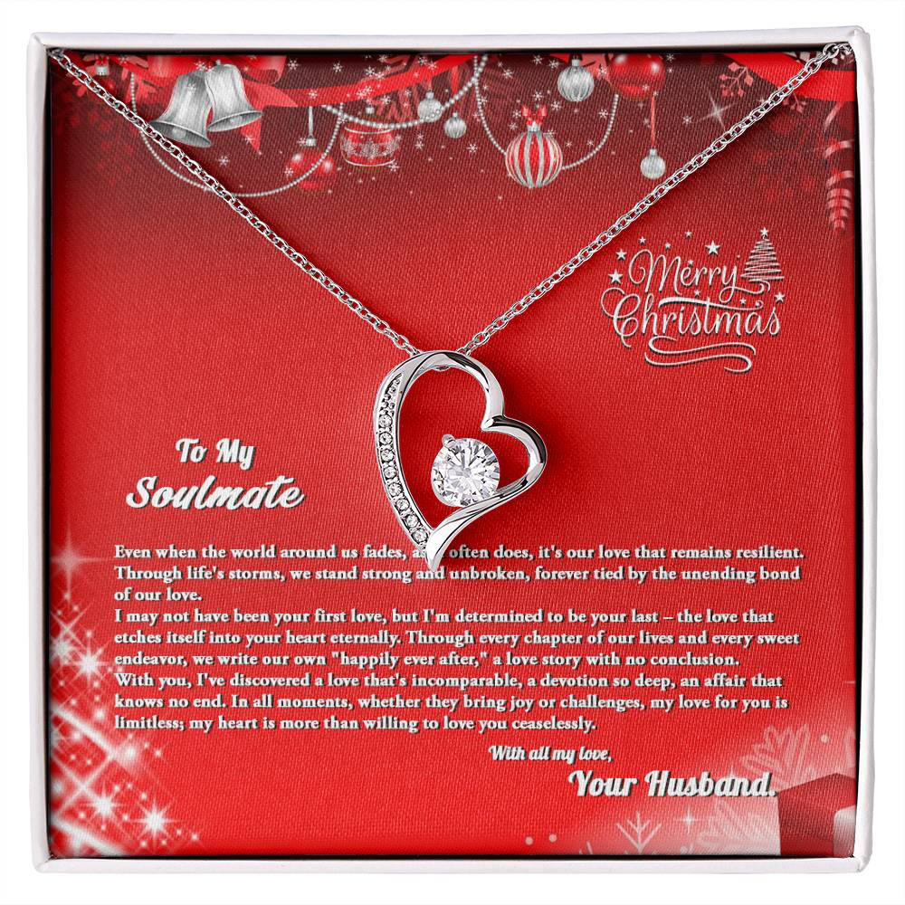 4007b Forever Love Necklace, Gift to My Soulmate with Beautiful Message Card