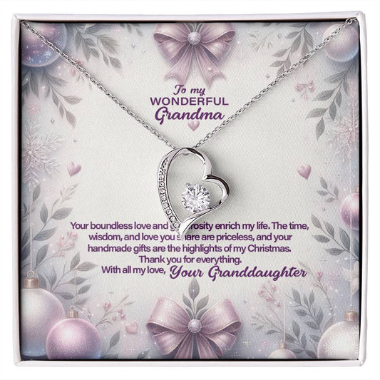 4053d Forever Love Necklace, Gift to my Grandma with Beautiful Message Card