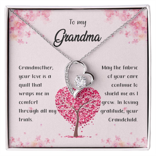 4042a Forever Love Necklace, Gift to my Grandma with Beautiful Message Card