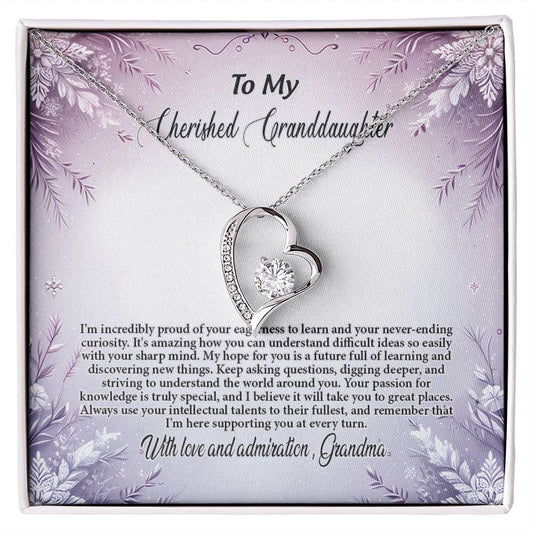 4054c Forever Love Necklace, Gift to my Granddaughter with Beautiful Message Card