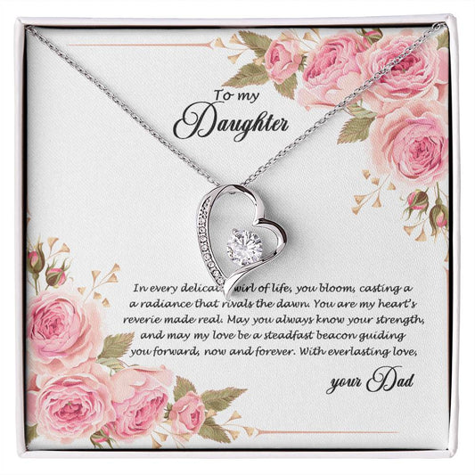 4034 (b) Forever Love Necklace, Gift to my Daughter with Beautiful Message Card