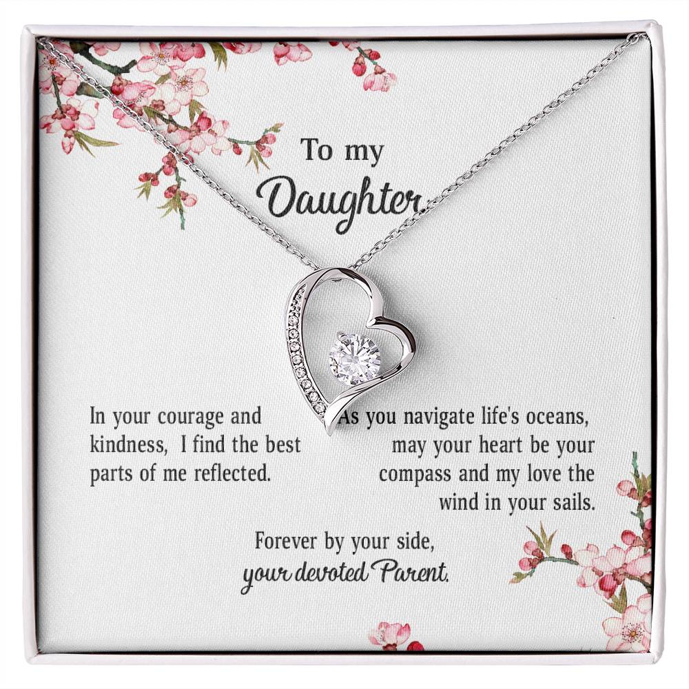 4039a Forever Love Necklace, Gift to my Daughter with Beautiful Message Card