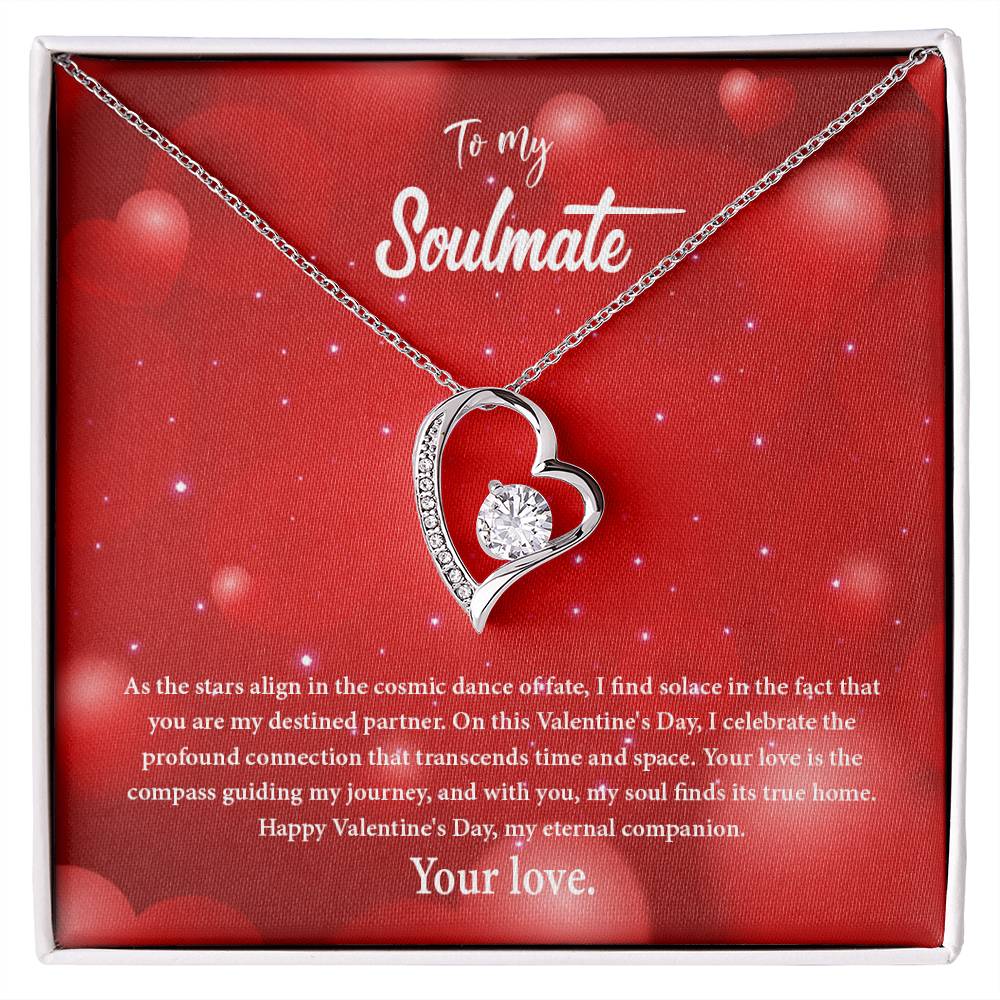 valentine-34b Forever Love Necklace, Gift to My Soulmate with Beautiful Message Card