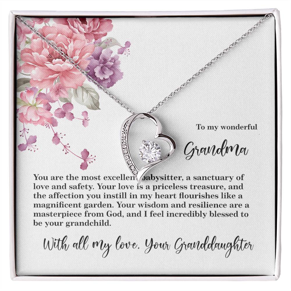 4027d Forever Love Necklace, Gift to my Grandma with Beautiful Message Card