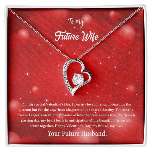 valentine-34d Forever Love Necklace, Gift to my Future Wife with Beautiful Message Card