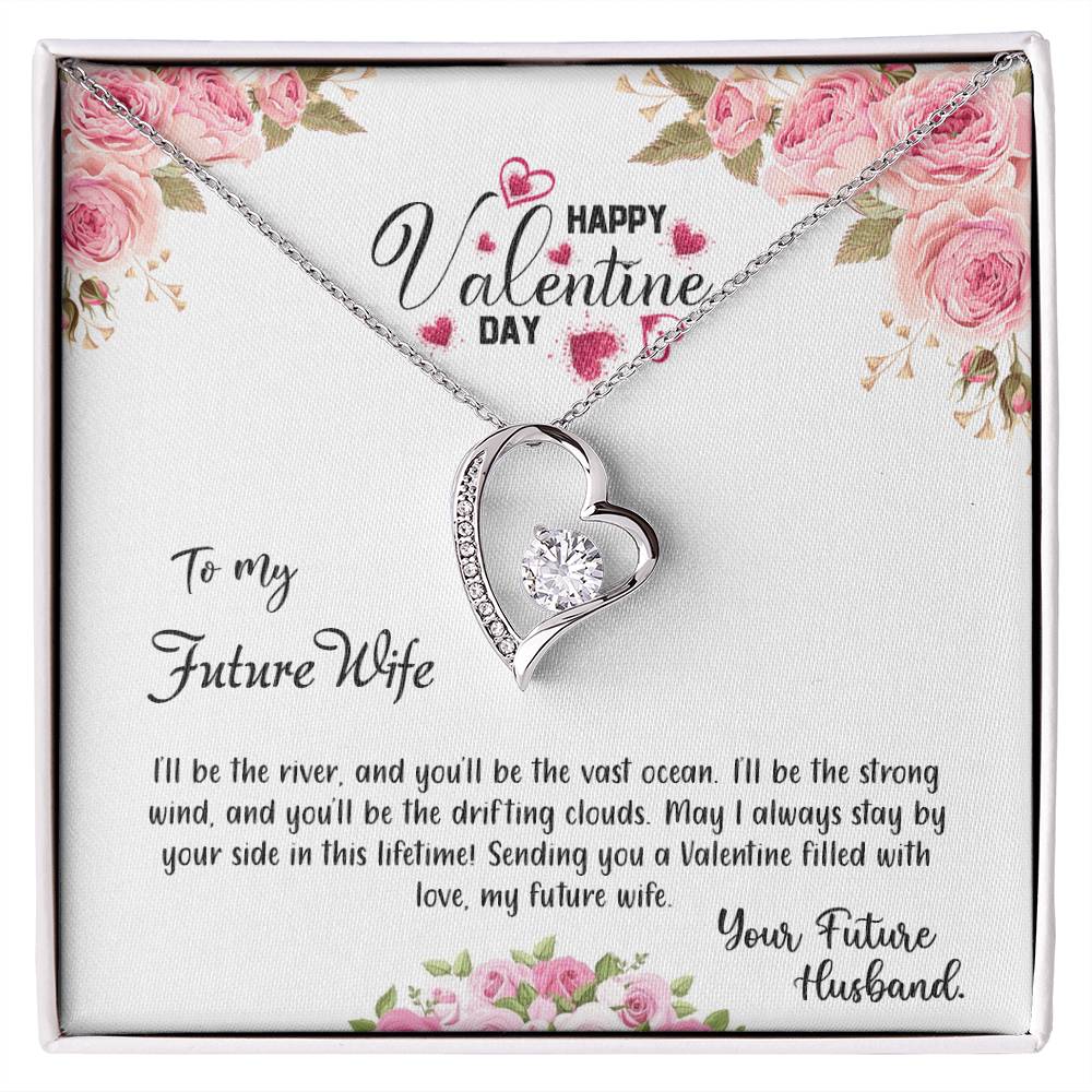 valentine-31d Forever Love Necklace, Gift to my Future Wife with Beautiful Message Card