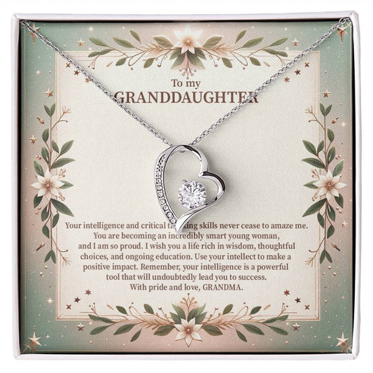 4049a Forever Love Necklace, Gift to my Granddaughter with Beautiful Message Card