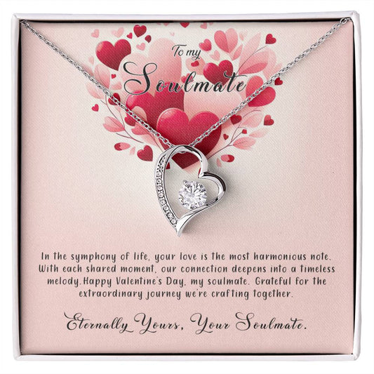 Valentine-st8b Forever Love Necklace, Gift to My Soulmate with Beautiful Message Card
