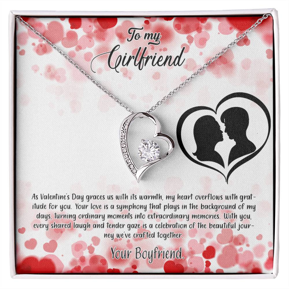 valentine-36c Forever Love Necklace, Gift to my Girlfriend with Beautiful Message Card