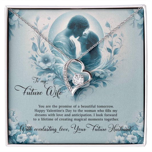 Valentine-st29d Forever Love Necklace, Gift to my Future Wife with Beautiful Message Card