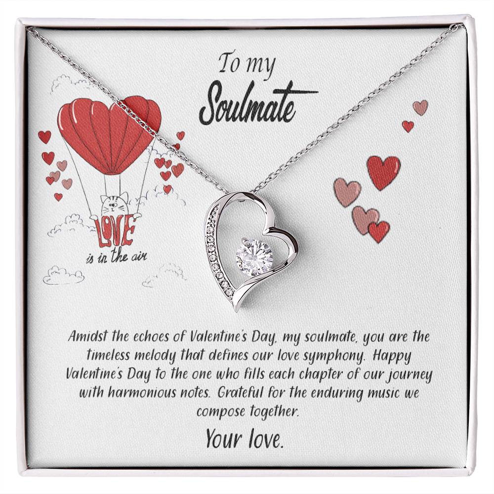 valentine-24b Forever Love Necklace, Gift to My Soulmate with Beautiful Message Card