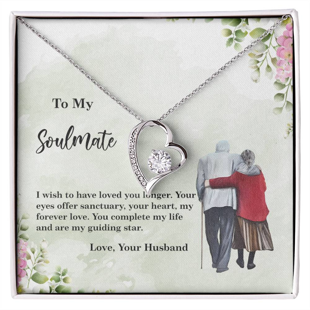 4028c Forever Love Necklace, Gift to My Soulmate with Beautiful Message Card