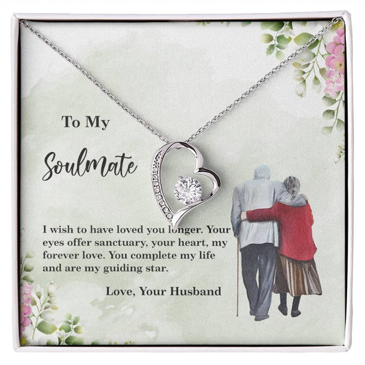 4028c Forever Love Necklace, Gift to My Soulmate with Beautiful Message Card