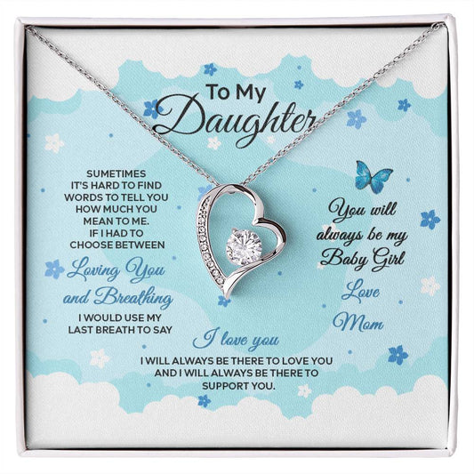 4019a Forever Love Necklace, Gift to my Daughter with Beautiful Message Card