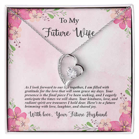 4035b Forever Love Necklace, Gift to my Future Wife with Beautiful Message Card