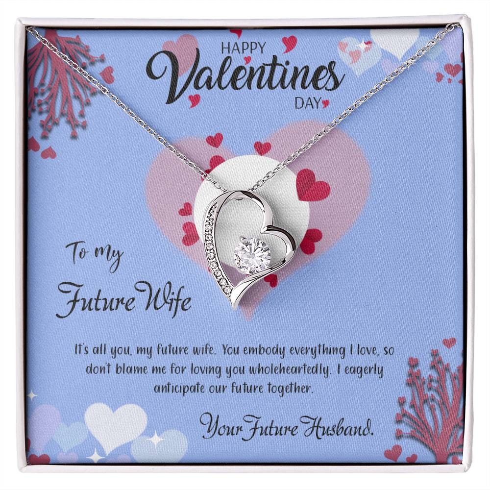 valentine-30d Forever Love Necklace, Gift to my Future Wife with Beautiful Message Card