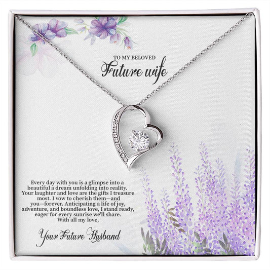 4030 (3) Forever Love Necklace, Gift to my Future Wife with Beautiful Message Card