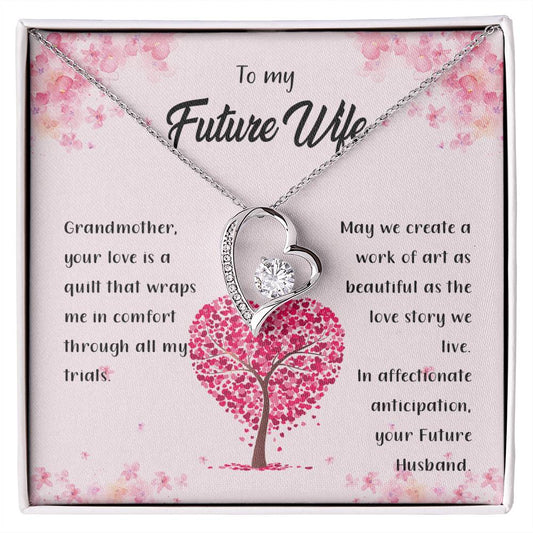 4042b fix Forever Love Necklace, Gift to my Future Wife with Beautiful Message Card